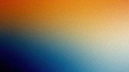 Fototapeta premium orange blue grainy gradient background, smooth abstract noise texture banner poster backdrop design