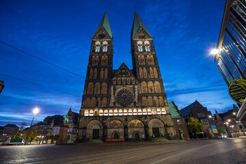 Fototapeta premium Bremen City Hall or Rathaus in the old town of Bremen, Germany