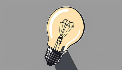 Light Bulb on Minimalist