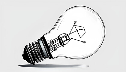 Light Bulb on Minimalist