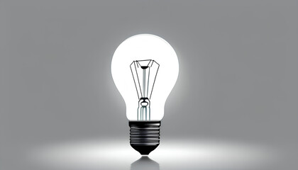 Light Bulb on Minimalist