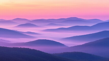 Fototapeta premium Serene Mountain Landscape at Dawn