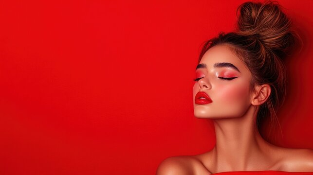 Fashion model posing for a photoshoot in a studio, representing the glamour and creativity of the fashion industry