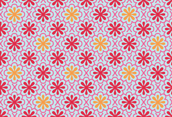 GEOMETRIC FLORAL TILE PATTERN REPEAT FLORAL PRINTS SEAMLESS PRINT DIGITAL PATTERN IN VECTOR FILE