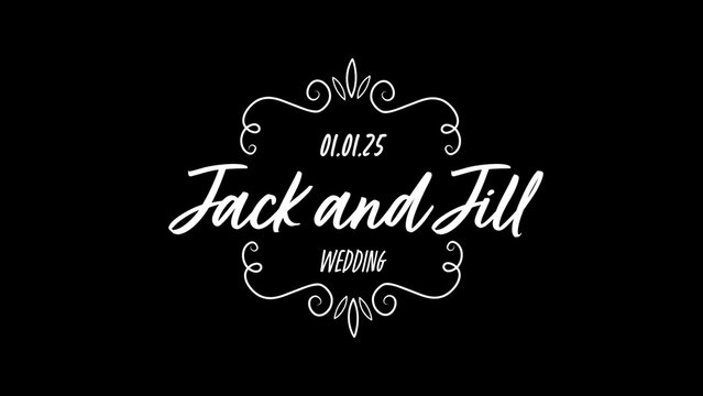 Clean Romantic Couple Wedding Title Intro