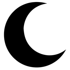 Crescent Moon Silhouette vector illustration