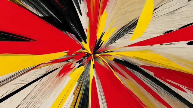 dynamic close up of colorful rainbow explosion