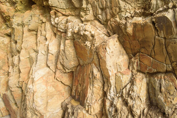 Pared de roca en acantilado