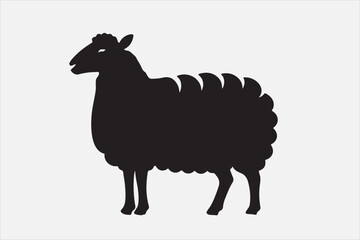 A Beautiful Ram vector silhouette design.