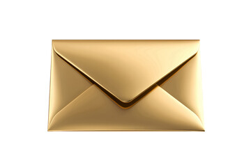 gold envelope isolated on transparent background