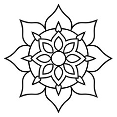Obraz premium Traditional Indian Mandala art Design vector illustrator on white background