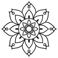Traditional Indian Mandala art Design vector illustrator on white background