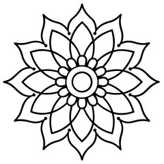 Traditional Indian Mandala art Design vector illustrator on white background