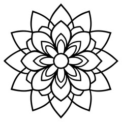 Traditional Indian Mandala art Design vector illustrator on white background