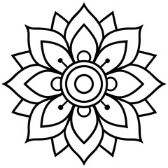 Traditional Indian Mandala art Design vector illustrator on white background