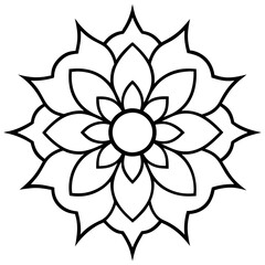 Traditional Indian Mandala art Design vector illustrator on white background