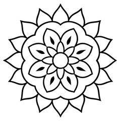 Fototapeta premium Traditional Indian Mandala art Design vector illustrator on white background