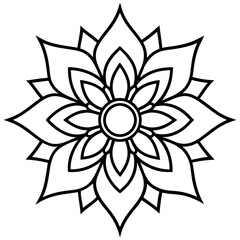 Traditional Indian Mandala art Design vector illustrator on white background
