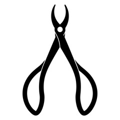 Dental Forceps Vector Silhouette