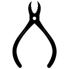 Dental Forceps Vector Silhouette