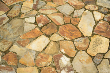 Suelo de placas de piedra en exterior