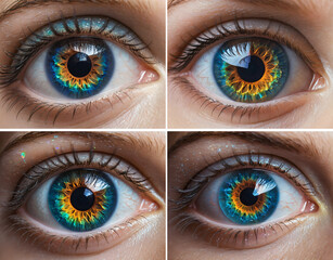 abnormal eye cosmic galaxy deep iris macro