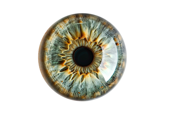 Hazel Eyes Isolated on Clear Transparent Background in High Definition