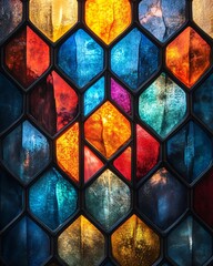 Pattern of stained glass panel