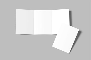 a5 trifold brochure blank mockup