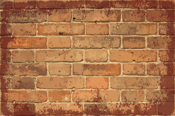 old brick background with grunge frame