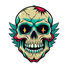 Fototapeta premium Skull Illustrations Design for Outdoor t-shirt Design