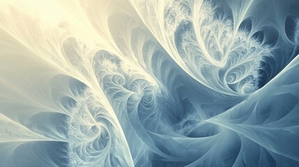 Swirling patterns evoke the beauty of frost, showcasing intricate designs that capture the essence of winter's chill and elegance. Generative AI