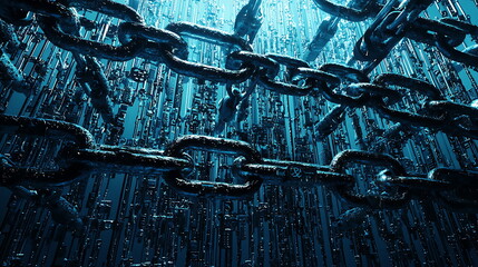 Mysterious chains beneath the surface an underwater exploration of strength and resilience in a fluid environment