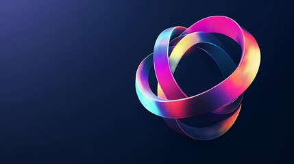 Modern and reflective, this holographic logo offers space for creative text
