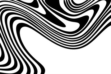 Illustration vector graphic of optical art abstract background liquify lines design. Eps 10
