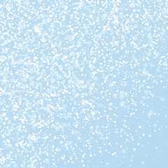 Snowy christmas background. Subtle flying snow