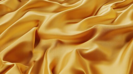 Obraz premium Golden Silk Fabric Draped in Soft Folds