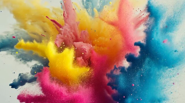 abstract watercolor slow motion explosion