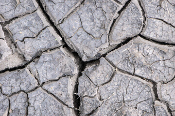 Background of cracks in the soil drought ecology. Dry cracked ground texture. Desert background....