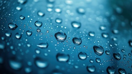 Raindrops on glass closeup water droplets detail outdoors nature background concept