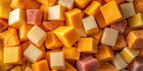 Vibrant Blocks of Cubed Cheese