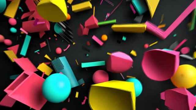 shapes and confetti