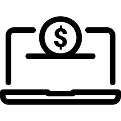 Simple vector icon piggy bank online