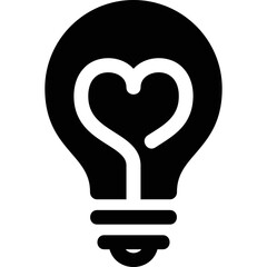 Simple vector icon light bulb