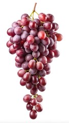 Fototapeta premium bunch of red grapes isolated on white background