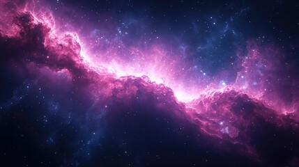 Obraz premium Magnificent, bright space background with nebula and stars. Large-scale and beautiful space.