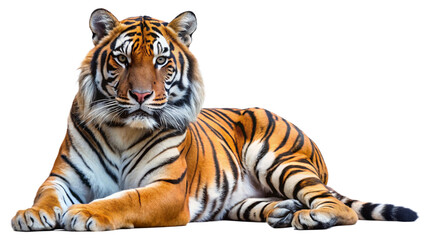 Fototapeta premium Bengal Tiger isolated on white.n