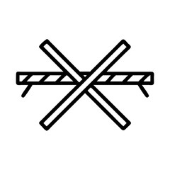 crossing-icon line art