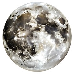 glass moon on a white background