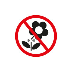 Do not pick flowers. A simple flat vector illustration on a white background